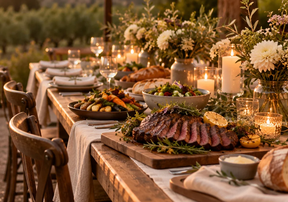 Illustrative photo: Catering table